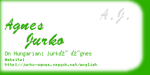 agnes jurko business card